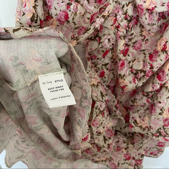 InTheStyle x Lorna Luxe ruffle off shoulder dress - Picture 10 of 12